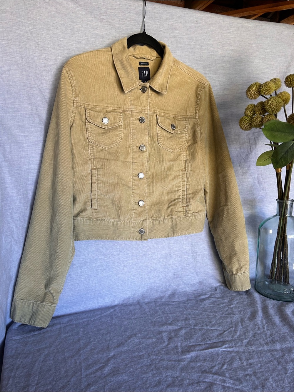 GAP Cropped Corduroy Jacket — Light Tan | Western